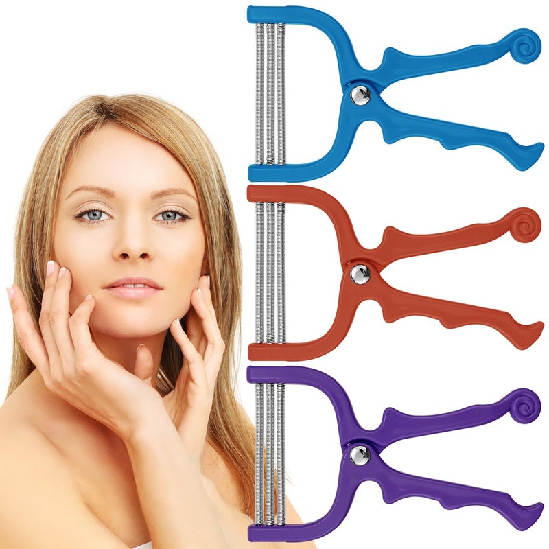 3 قطع مزيل شعر الوجه، جهاز إزالة الشعر اليدوي المحمول، مزيل شعر الوجه الربيعي، أدوات تجميل مزيل الشعر، لإزالة شعر وجه النساء